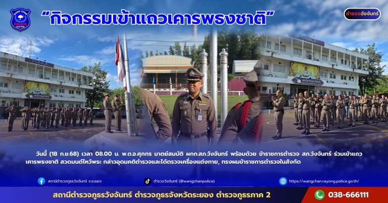 กิจกรรมเข้าแถวเคารพธงชาติ