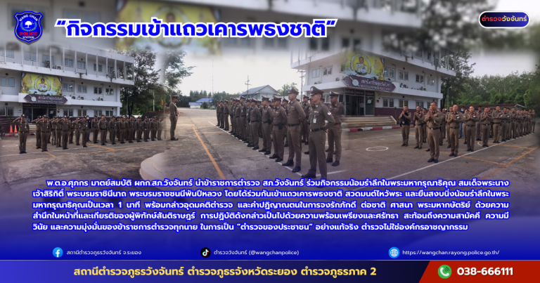 กิจกรรมเข้าแถวเคารพธงชาติ